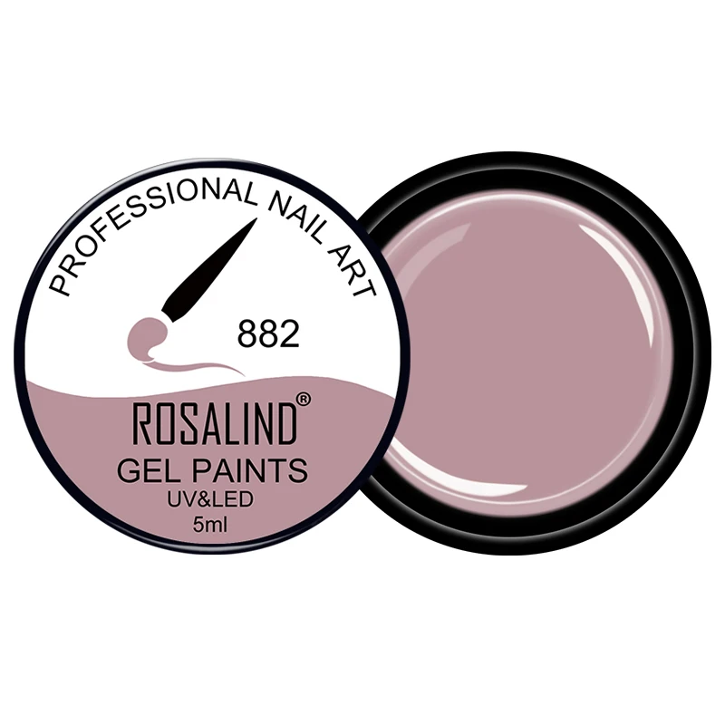 RF882 Гель для рисования ROSALIND, гибридный Праймер, лак для ногтей для дизайна, 142 цветов, все для маникюра, 5 мл, сделай сам, гель-лаки, верхнее покрытие для ногтей - Цвет: RF882
