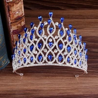 kmvexo luxury multilayers drop royal king wedding crown bride tiaras hair jewelry crystal diadem prom party pageant accessories