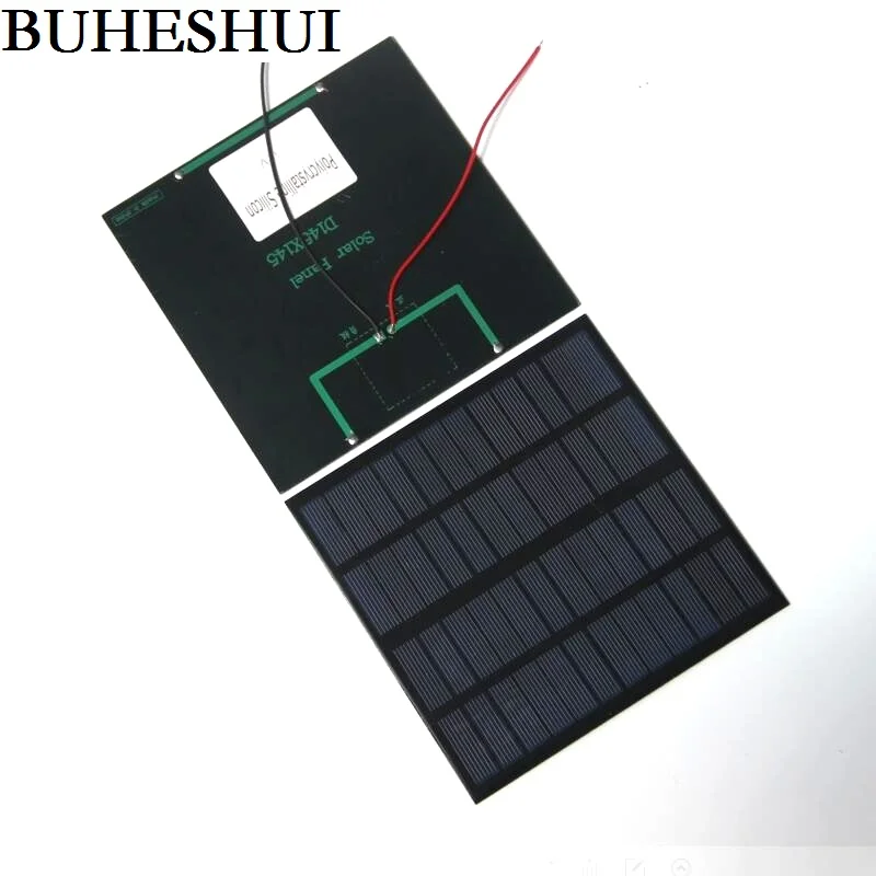 

BUHESHUI Epoxy 3W 12V Mini Solar Cell Module Polycrystalline Solar Panel+Cable/Wire DIY Solar Charger System 145*145MM 10pcs/lot