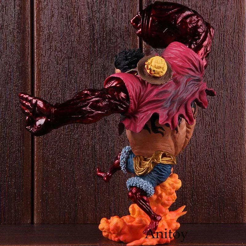 Аниме one piece Luffy Bound Man Monkey D Luffy gear 4 Kong Gun Grimson color Ver. ПВХ фигурка Коллекционная модель игрушки