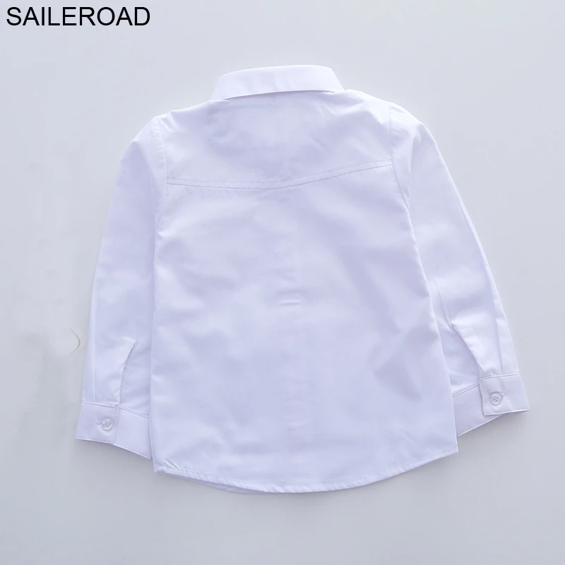 SAILEROAD от 3 до 10 лет блузка для девочек школьная хлопковая белая рубашка мальчиков