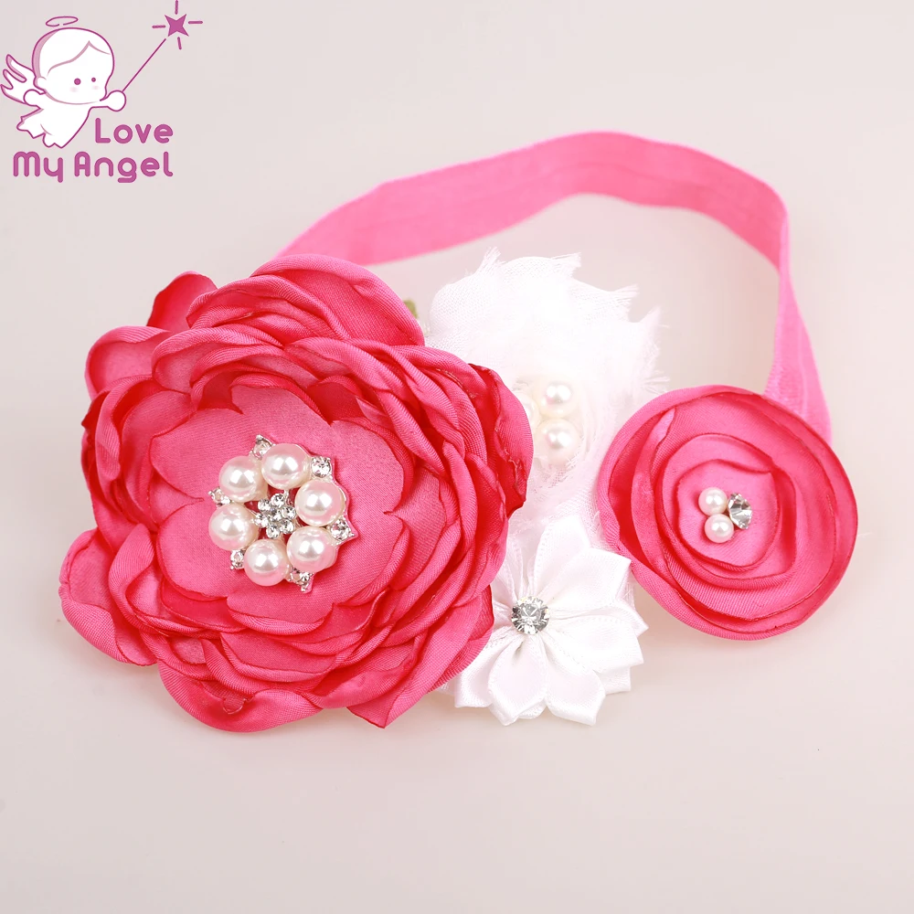 1 комплект для маленьких девочек пояс с цветочным узором и повязка на голову