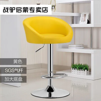 style8 Короткий барный счетчик вращающийся стул Европейский стиль простой барный стул лифт салон маленький стул - Цвет: style8