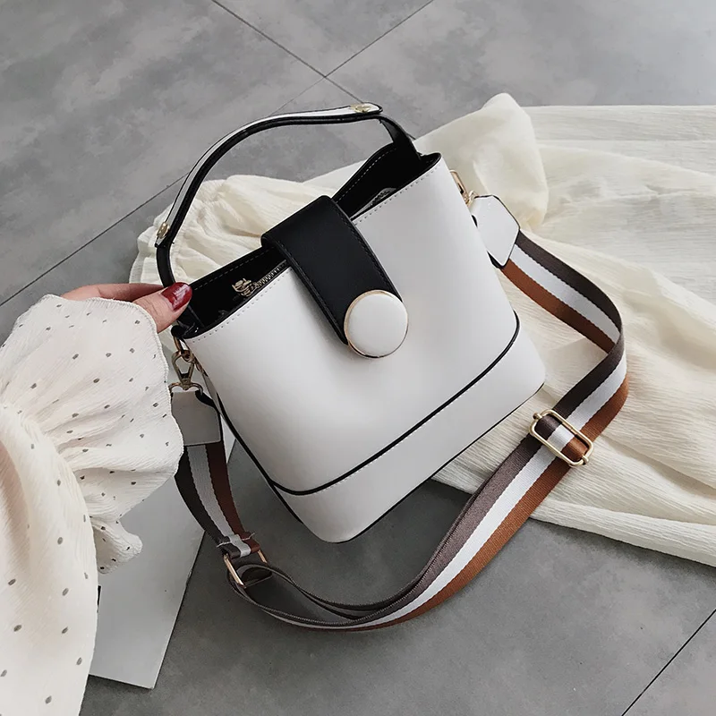 

Luxury New Vintage Leather Women Shoulder Bag Fashion Brand Design Bucket Bags Lady Handbag Trendy Female Tote Crossbody Bag