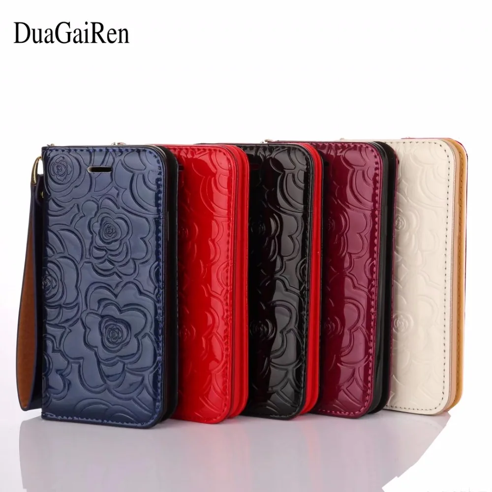DuaGaiRen 3D кожаный чехол с цветком камелии для iPhone 6 6S 7 8 Plus Coque Capa X Phone Co|case for iphone|leather