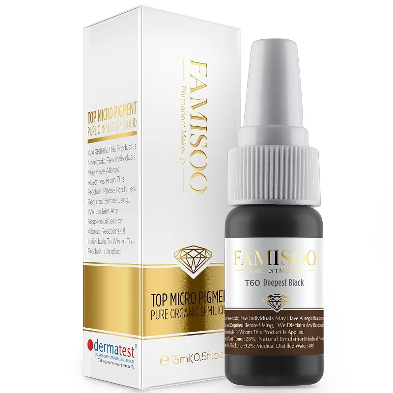FAMISOO T60 глубокой черный топ микро постоянный макияж Татуировка бровей татуировки