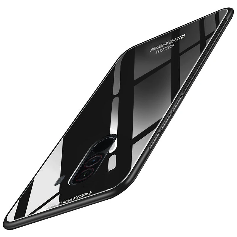 Чехол KEYSION для Xiaomi Pocophone F1 роскошное глянцевое закаленное стекло мягкий