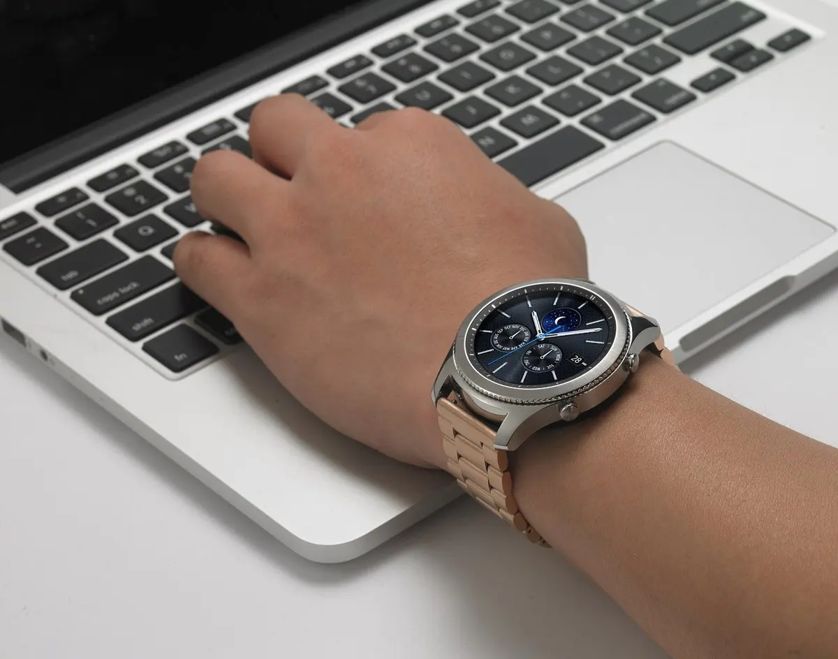Высокое качество 22 мм ремешок для часов Samsung Gear s3 classic Intelligence наручные часы