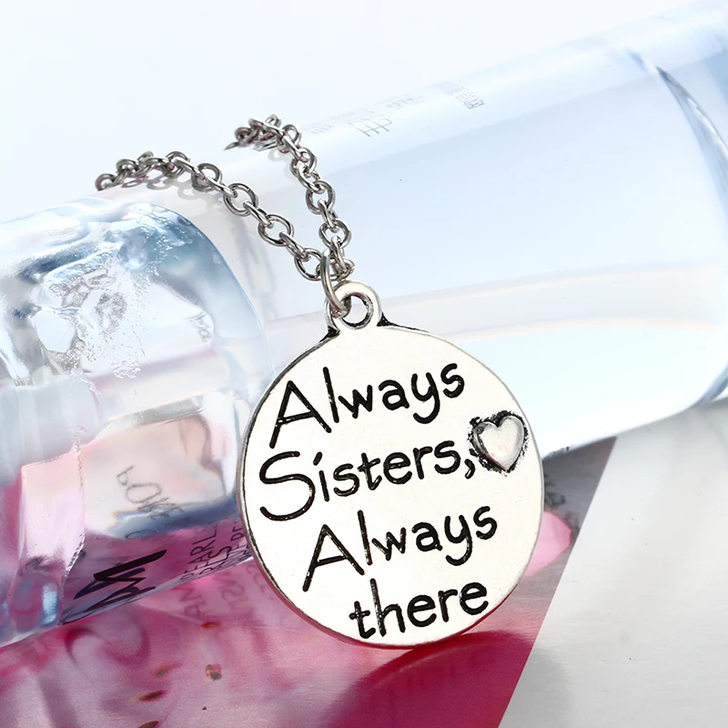 3 шт всегда сестер там кулон ожерелье Подарки Посеребренная цепочка для женщин