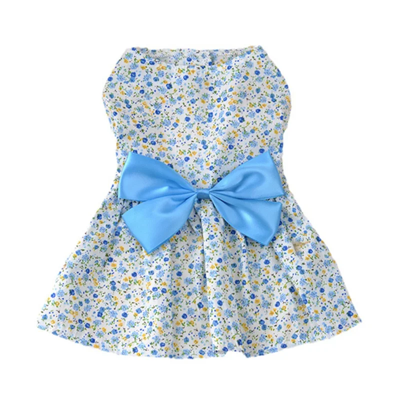 Милая Одежда для собак милое платье с цветочным рисунком домашних животных