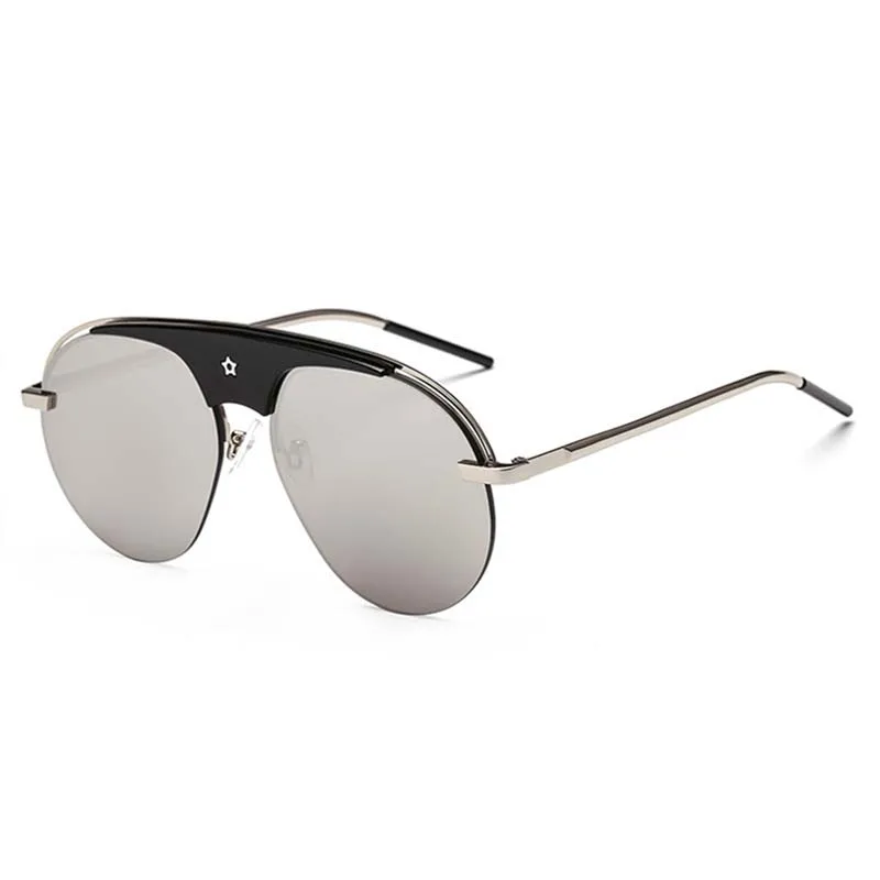 Новые модные мужские и женские солнцезащитные очки уникальная металлическая