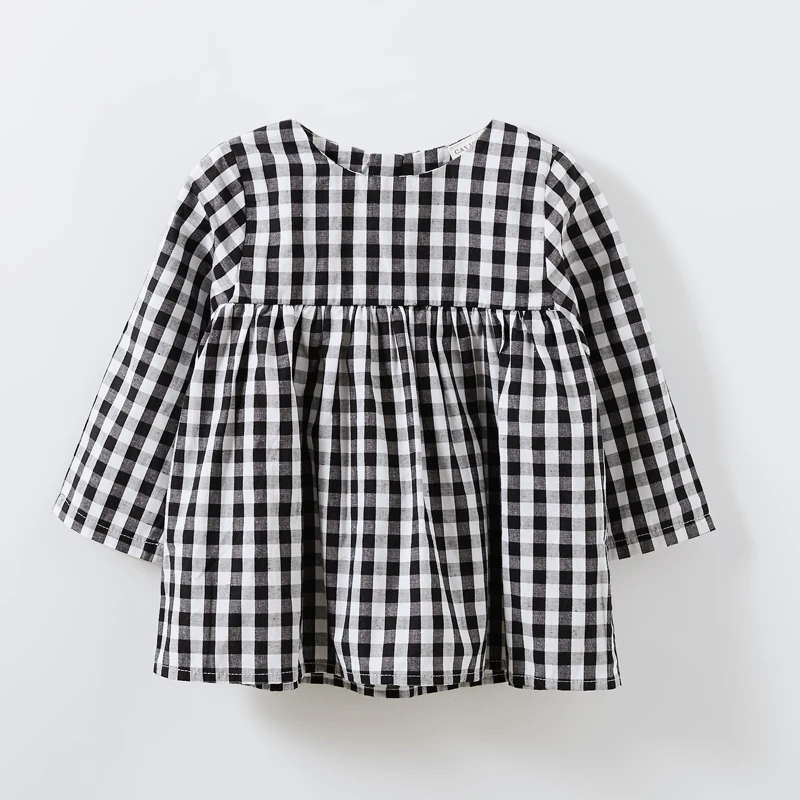 CAVIGOOUR 2017 autumn girls cotton dress 1-4 years girl long sleeve plaid dresses Baby Girl Party Dress Princess Vestido Costume | Детская