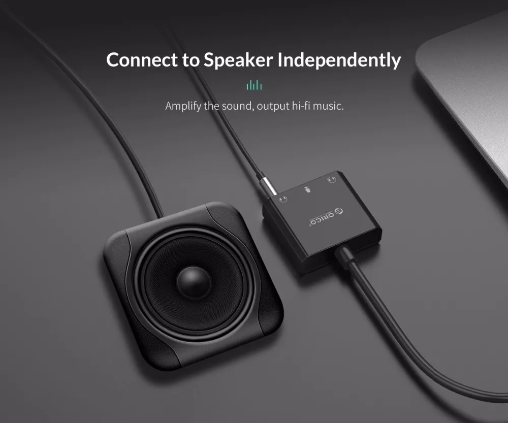 ORICO USB внешняя звуковая карта USB для наушников аудио интерфейс адаптер для Windows/Mac/Linux микрофон звуковая карта