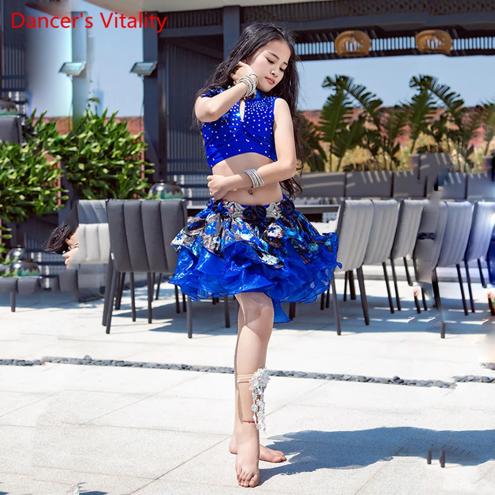 Детская Одежда для танцев живота 2018 новый вид практики короткая юбка модный