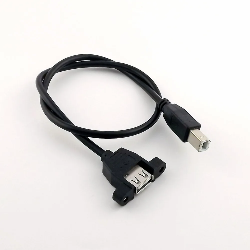 10 шт. Панельное крепление USB 2 0 A Мама к B папа коннектор для принтера кабель шнур 30