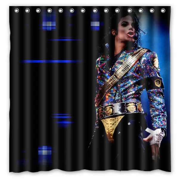 Hot michael jackson Design Shower Curtain Bathroom Waterproof Polyester Fabric 180*180cm+12 Hooks Custom Bath | Дом и сад