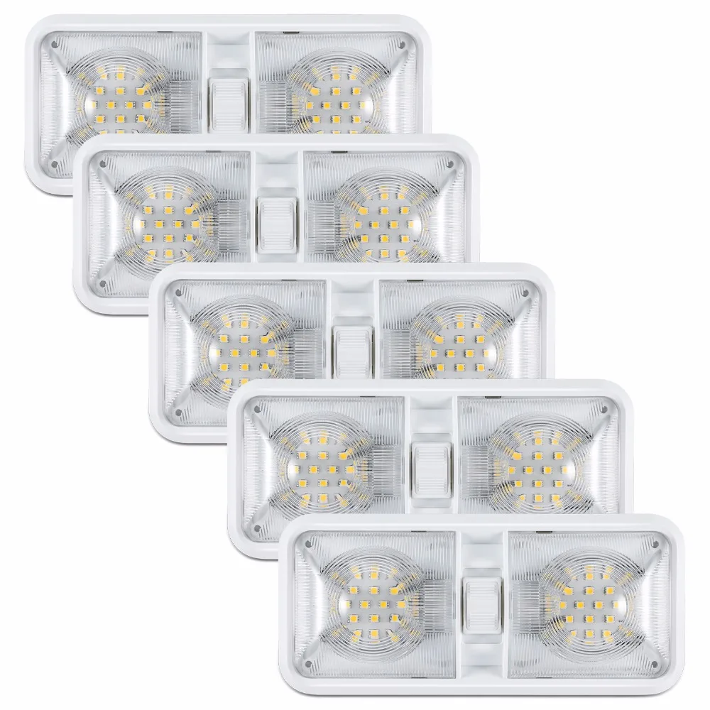 Kohree 5 пакеты 12V Led RV потолочный купол светильник Подсветка салона ing для трейлера