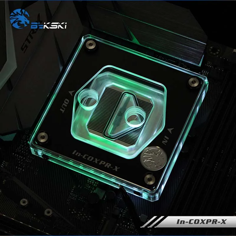 Водный блок Bykski для процессора Intel 115X 20XX RBW(5 В)/RGB(12 В) водный охладитель с