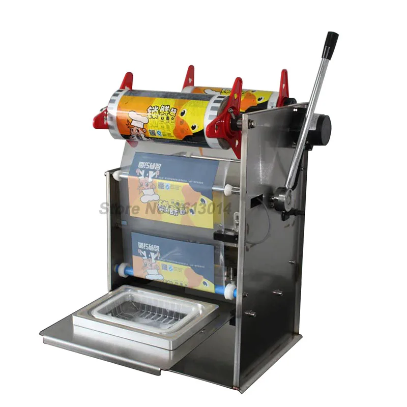 Полуавтоматическая машина для запечатывания ланч боксов чашек чая|Вакуумные