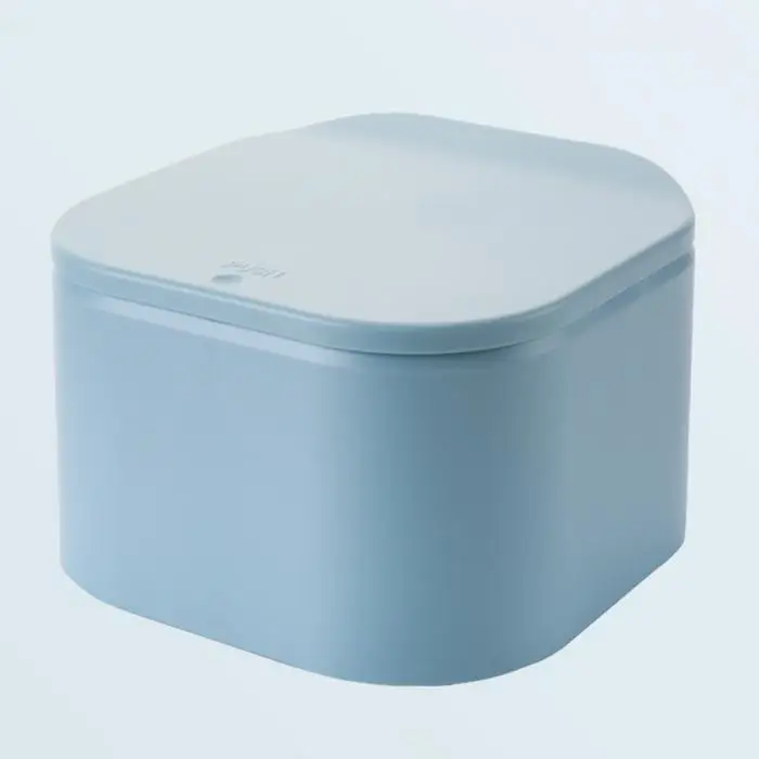 Desktop Mini Trash Can Press-on Waste Garbage Basket for Office Table@LS