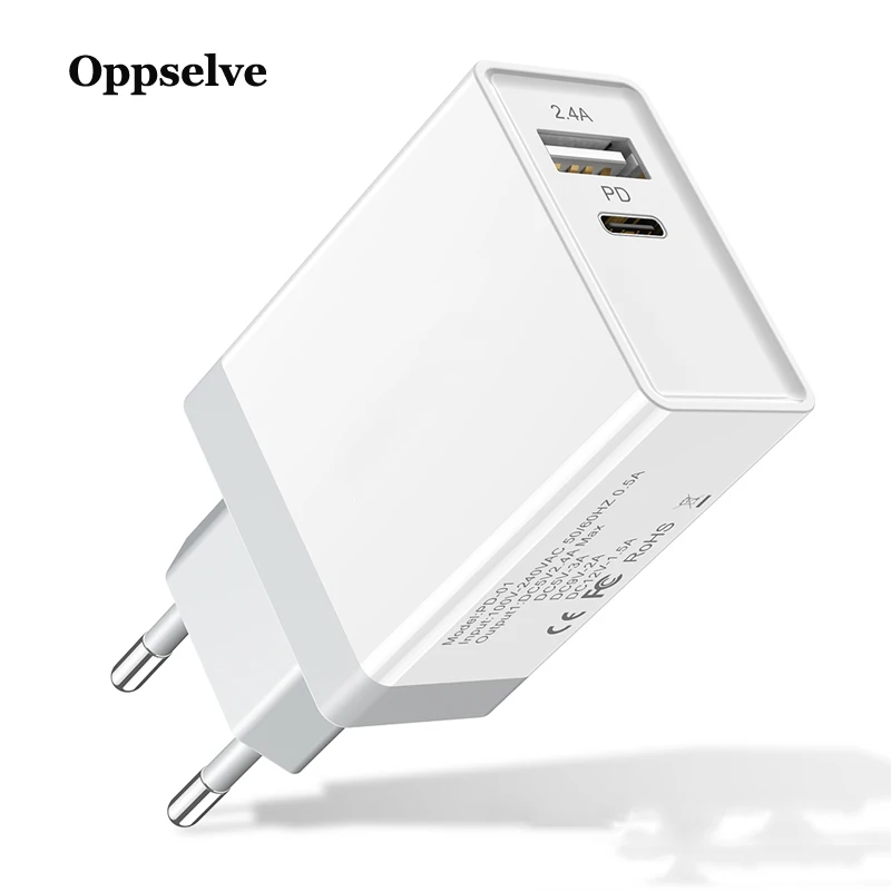 Oppselve Зарядное устройство USB 30 Вт Тип C Быстрая зарядка турбо настенное зарядное