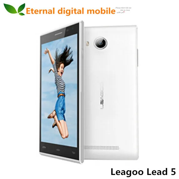 Original Leagoo Lead 5 Android 4.4 WCDMA mobile phone 5" QHD IPS Screen MTK6582 Quad Core 1GB RAM 8GB ROM 8MP Camera In Stock