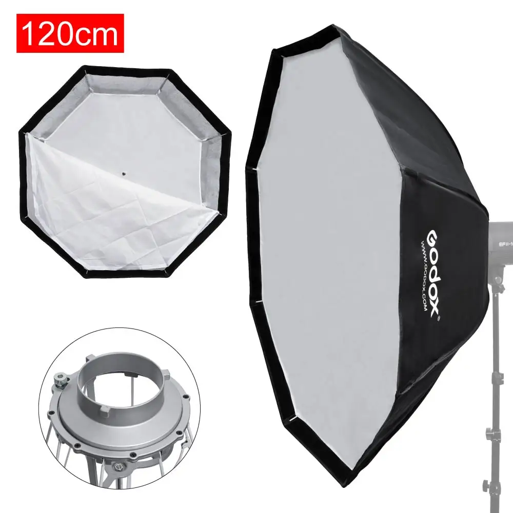 Godox 47 &quot/120 см восьмиугольник зонтик Быстрая настройка софтбокс с креплением Bowens