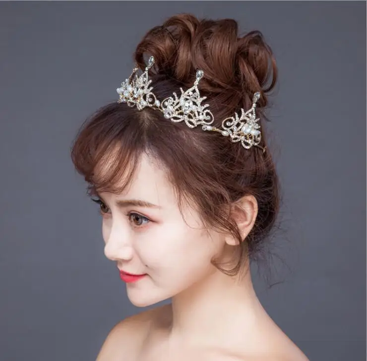European hot Jewelry Bridal Headpieces Wedding Hair Accessories Princess Crowns and Tiaras for Women Rhinestone Bandeau Cheveux | Украшения