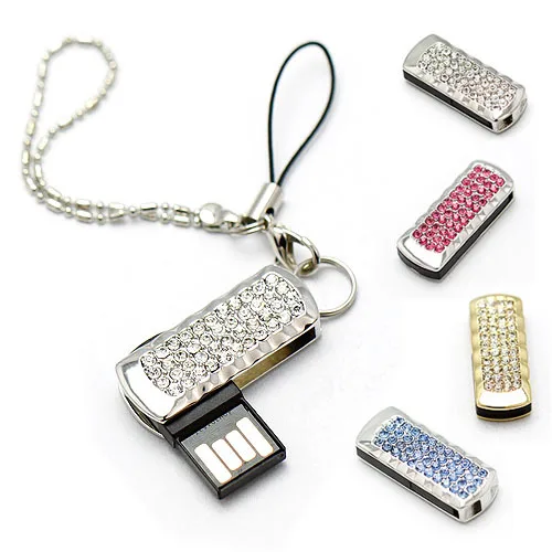 Ультратонкий водонепроницаемый Usb флеш накопитель с цепочкой флешка на 64 ГБ