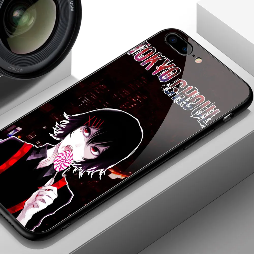 Чехол для iPhone xs Max стеклянная задняя крышка Tokyo Ghoul чехол 6 6S 7 8 plus X XR XS MAX 11 pro