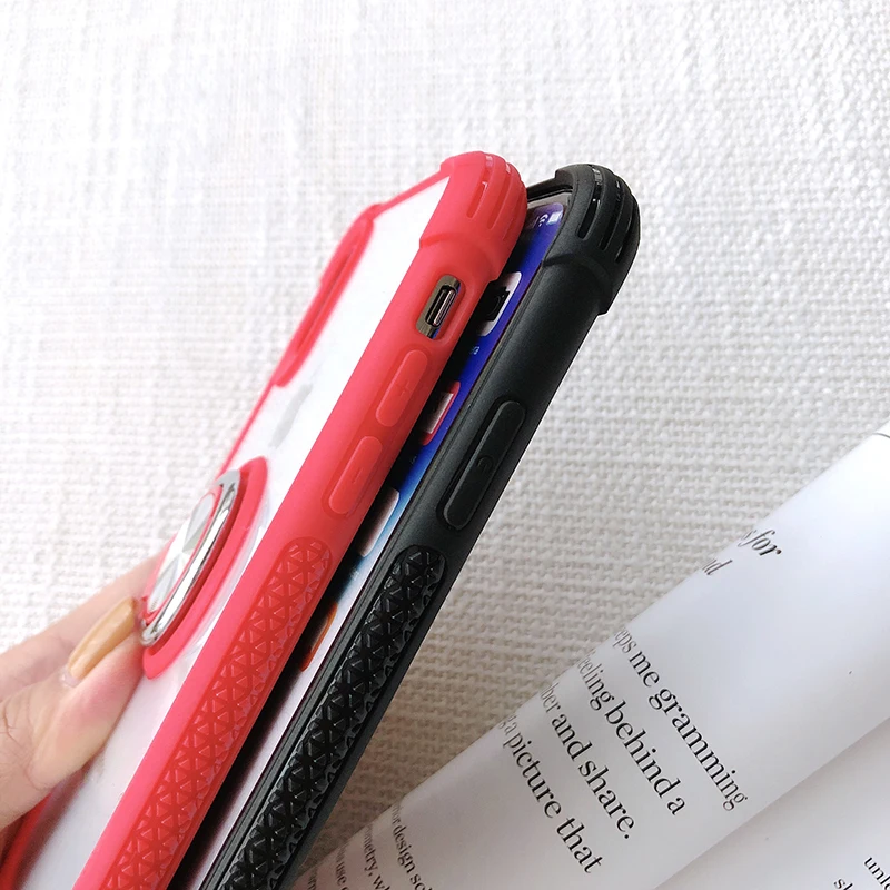 100 шт. новый держатель кольца противоударный Прозрачный чехол для iPhone X XS XR MAX 6 7 8