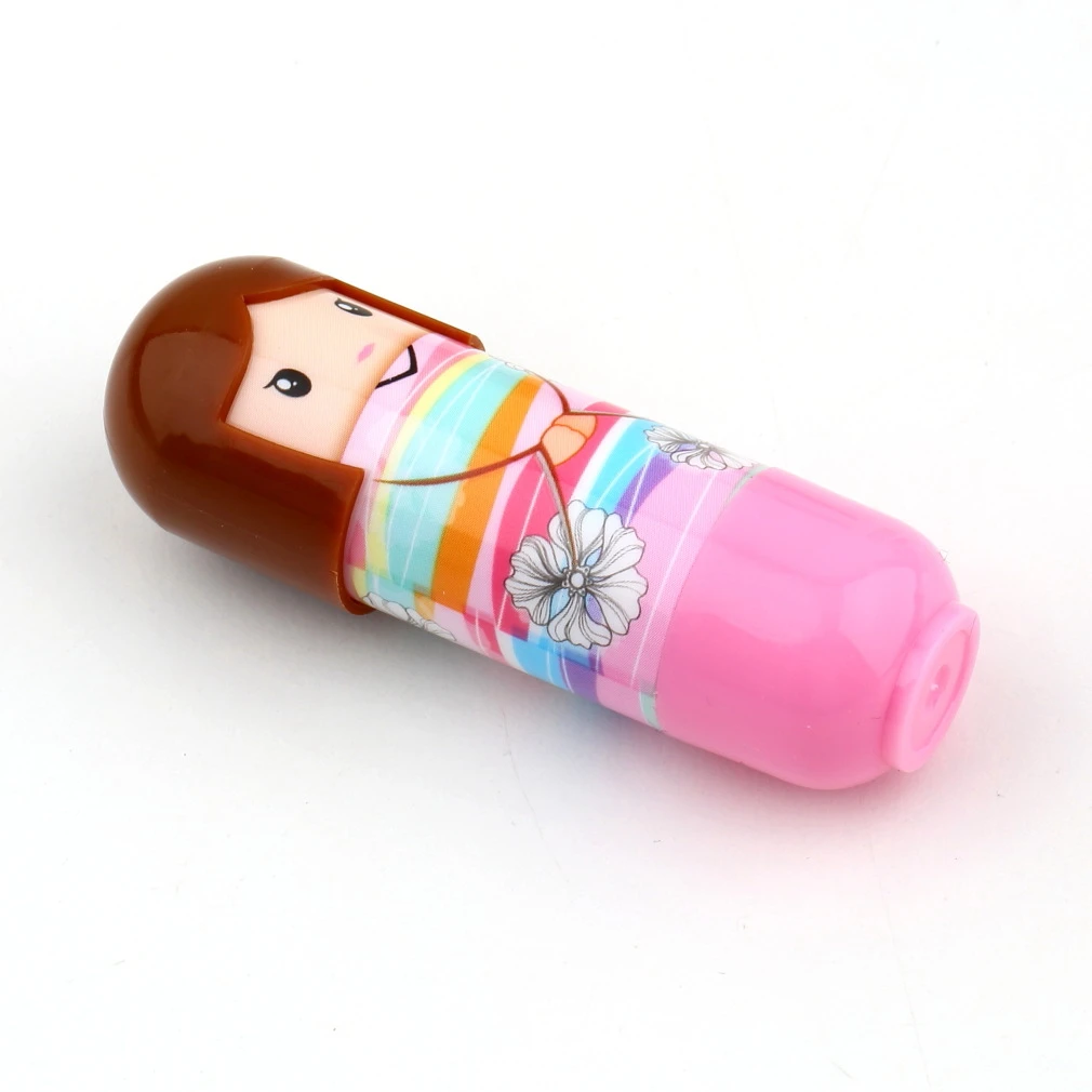 1 шт. питательная помада, бальзам, кимоно, кукла, помада, милый прекрасный узор, подарок для девушки, леди, цветной бальзам для губ для девушек, случайный цвет, H7JP
