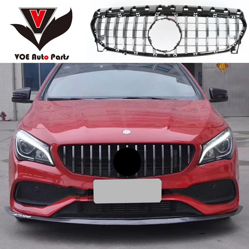 

W117 GT-Style ABS Серебряная Автомобильная Передняя решетка для гонок для Mercedes-Benz CLA180 CLA200 CLA220 CLA250 CLA260 2013-2018