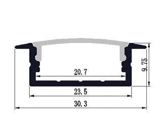 20PCS-1m length led light profile-Item No.LA-LP20A LED Profile suitable for strips up to 20mm width-Free Shipping | Лампы и освещение