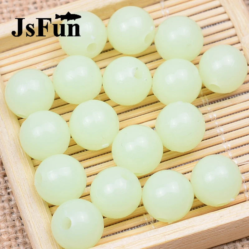 1000PCS/LOT Night Luminous Beads Fishing Space Beans Round Float Balls 5MM 6MM 8MM Fishing Tools Accessories Tackle Lure X101