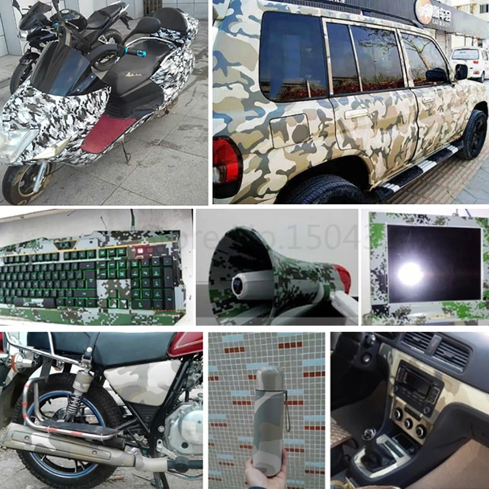 30 см * 100 камуфляжная виниловая пленка на автомобиль из ПВХ цифровая армейская
