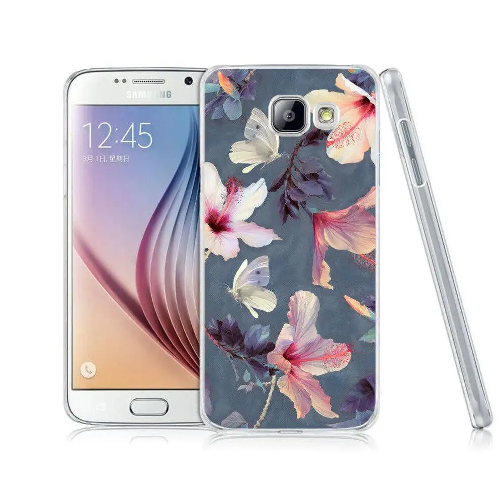 Красивый цветочный цветной Твердый чехол для Samsung A3 A5 A7 J1 J5 J7 2015 2016 2017 A310 A320 A510 A520 |