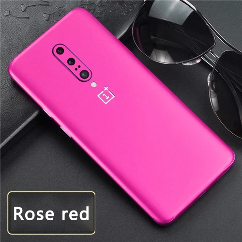 rose red ПВХ телефон наклейка s для Oneplus7 7 Pro задняя защитная пленка наклейка One Plus 6 6T наклейка клей Pegatinas кожа - Цвет: rose red
