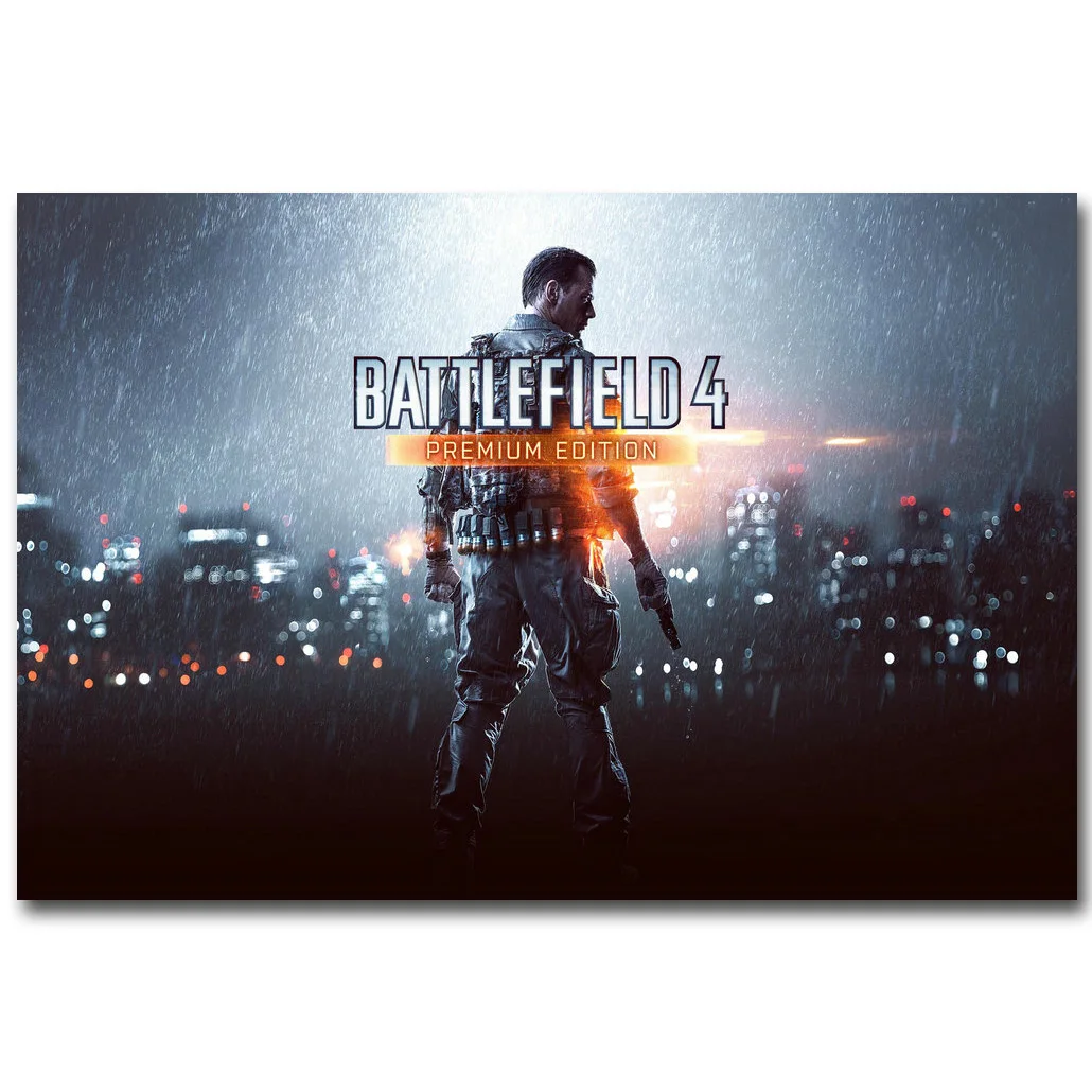 Бургундия Battlefield bf 1 4 Книги по искусству шелк Ткань плакат печать 13x20 24x36 дюймов Горячая игра солдат фотографии для детской комнаты настенный Декор подарок 04 - Цвет: Бургундия