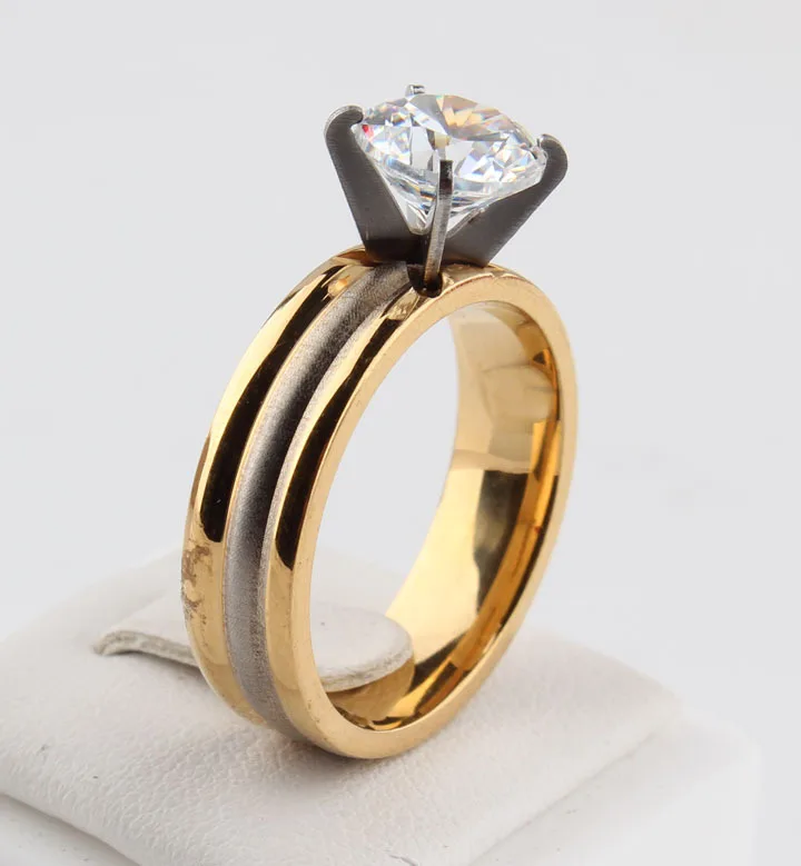 

jewelry fashion jewelry Gold Stripes Zircon Rings Jewelry