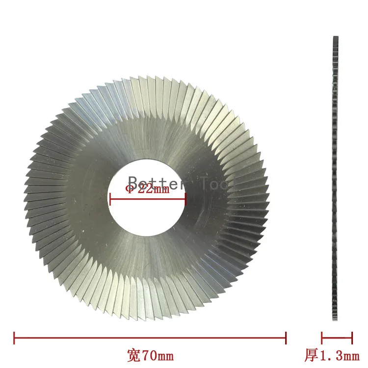 

Raise key cutting machines replacement 0022# flat slotter yellow color 70x1.3x22 milling cutter for WENXING 100B