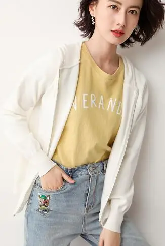 Повседневный кашемировый топ с капюшоном, свитер на молнии, женские кардиганы, женская уличная одежда sr511