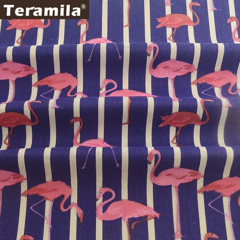 Ткань из хлопка и льна Teramila, ручной окрас, для самостоятельного пошива столовых салфеток, сумок, занавесей, подушек и каба, с принтом животных на холсте.