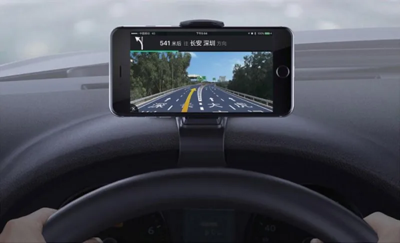 Автомобильный держатель на приборную панель с поворотом на 360 градусов, Gps подставка для смартфона, черный Универсальный автоматический кронштейн из АБС-пластика, автомобильные аксессуары