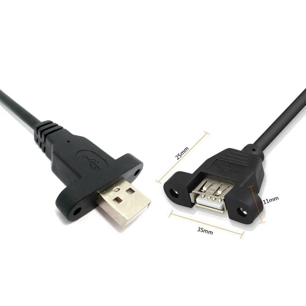 USB мужчин и женщин Расширение двойной головкой с уха M3 резьбовое отверстие кабель