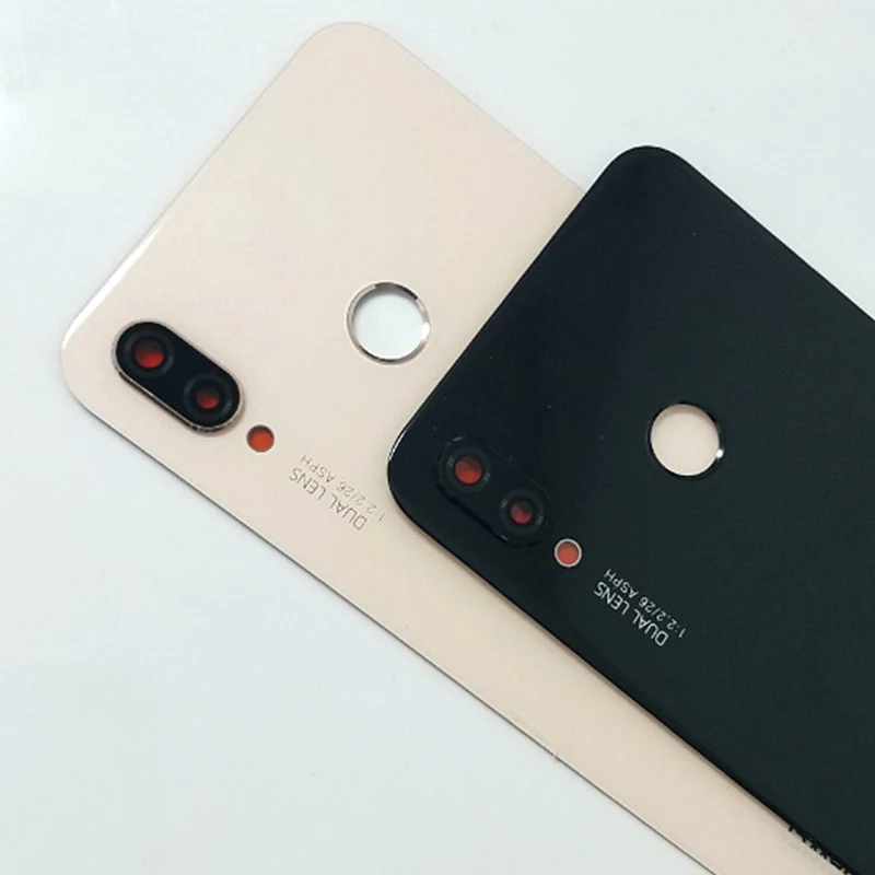 Задняя крышка аккумуляторного отсека для Huawei nova 3e стеклянная рамка задней камеры