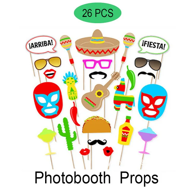 Мексиканская фиеста реквизит для фотостудии Cinco de Mayo украшение вечеринки день