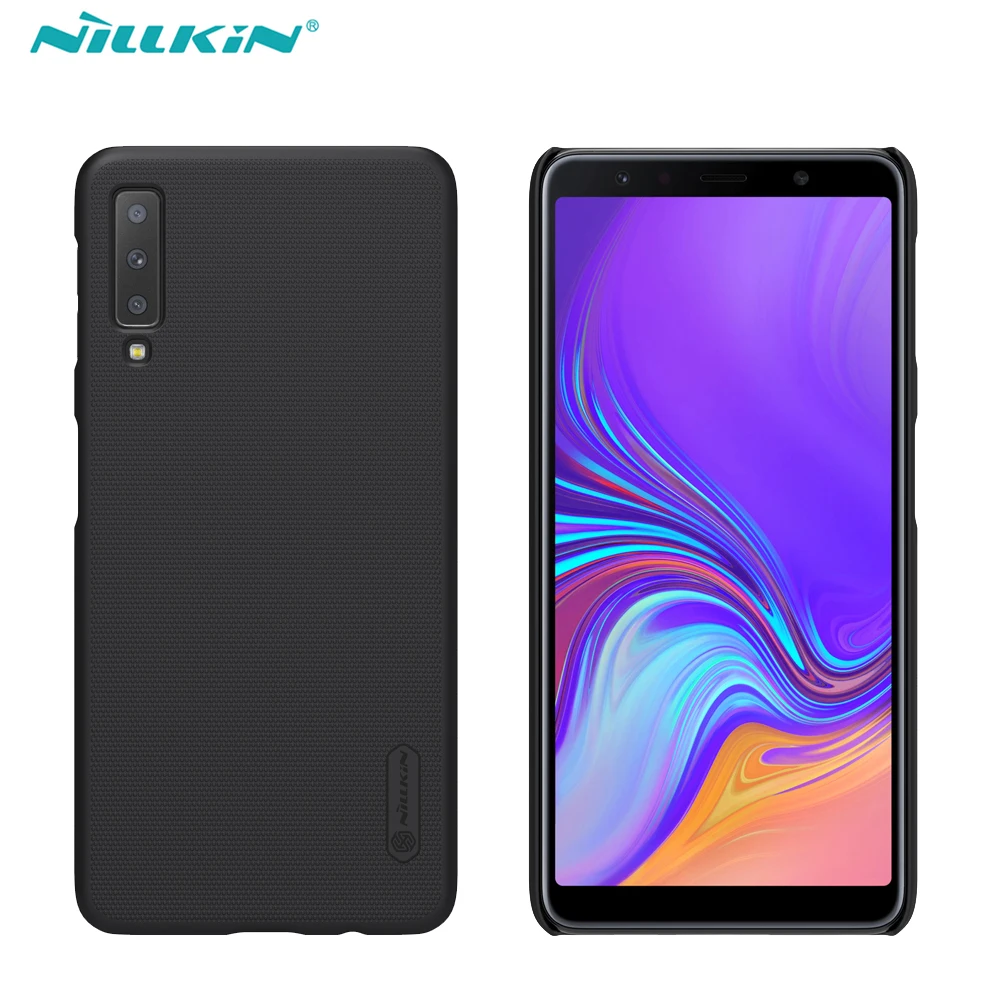 Case for Samsung Galaxy A7 2018 A750F NILLKIN Super Frosted Shield matte hard PC back cover shell gift phone holder | Мобильные