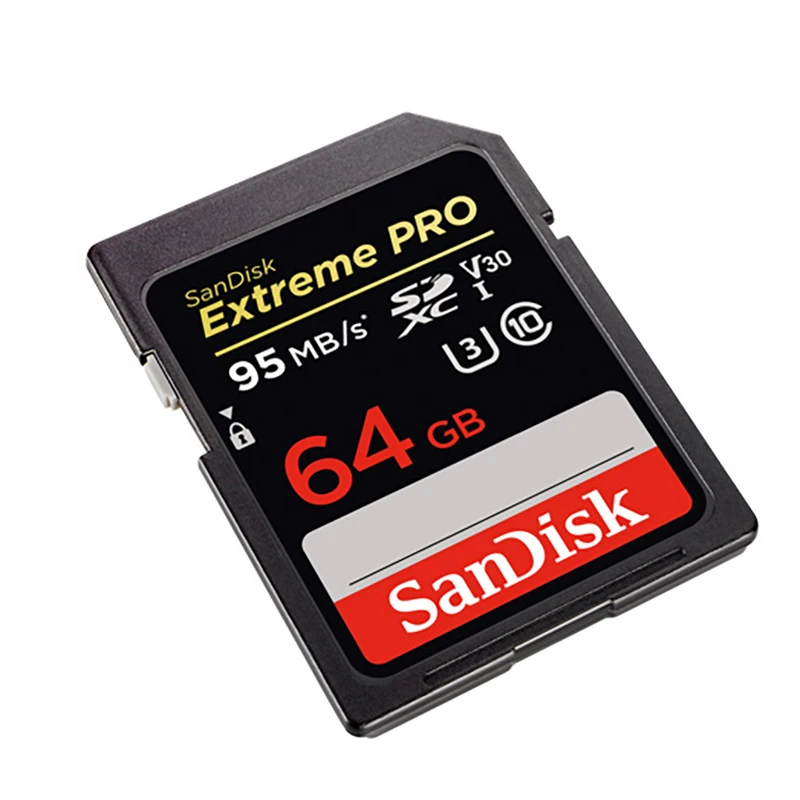 Карта памяти SanDisk Extreme Pro SDXC sd-карта 170 МБ/с./с чтение 90 МБ/с./с Запись 64 Гб C10 U3 V30 UHS-I 4K для камеры(SDSDXXY-064G-ZN4IN