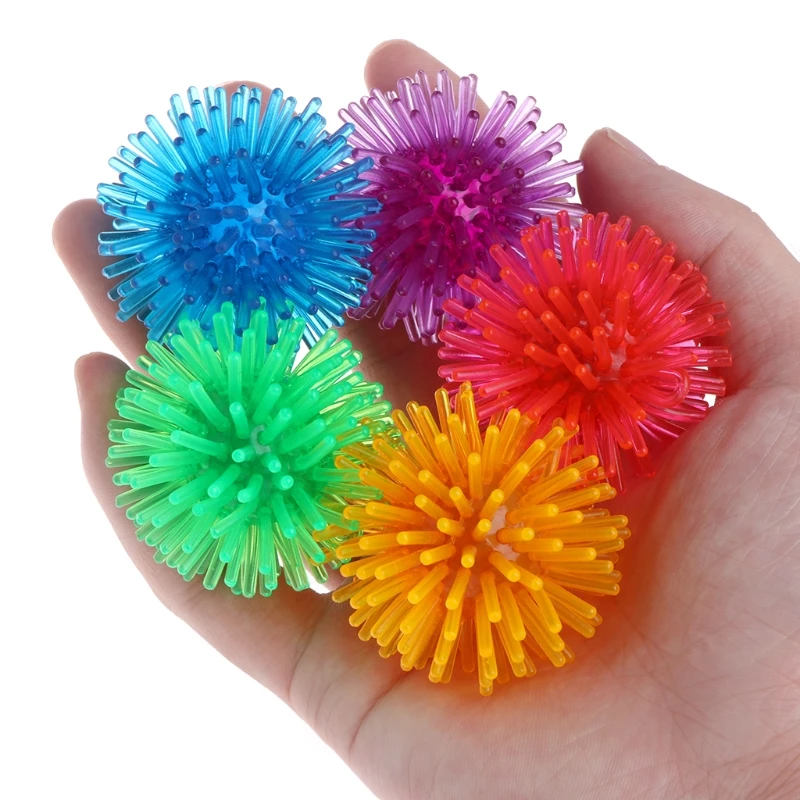 

2018 NEW 5Pcs Pet Cat Toys Colorful Ball Soft TPR Thorn Kitten Chew Supplies Kitty Playing Squeezes Thorn Ball Chewing Toy